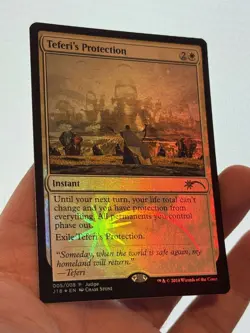 1X JUDGE FOIL Teferi's Protection NM MTG Magic J18 2018 Promo Commander CEDH - Image 2