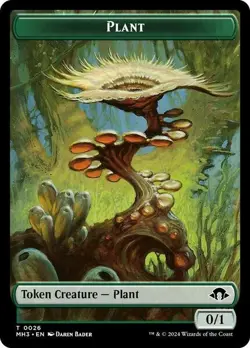 4x Zombie/Plant Token, Modern Horizons 3 Tokens, MTG, 4 pack, Magic Tokens - Image 1