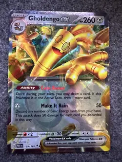 Gholdengo EX 139/182 - Paradox Rift - Pokemon Card - Near Mint - Image 1