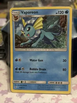 Vaporeon 18/68 Hidden Fates 2019 Rare Holo Rare Pokemon TCG Card - NM - Image 1