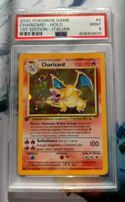ITALIAN PSA 9 1st Edition Charizard 4 MINT Pokemon Italian Base Set - Image 1