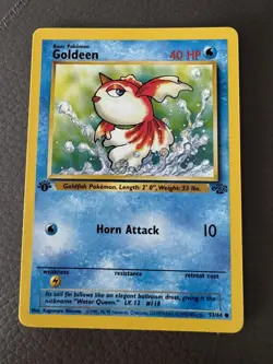 1999 Pokemon Jungle Goldeen 1st Edition #53/64 - Image 1