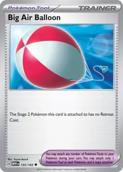 Big Air Balloon (#155/165) - Reverse Holofoil SV - 151 LP Pokemon - Image 1