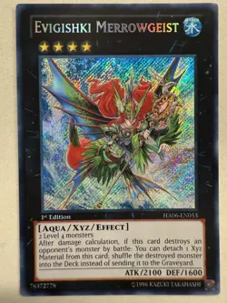 Yugioh! LP Evigishki Merrowgeist - HA06-EN053 - Secret Rare - 1st Edition Lightl - Image 1