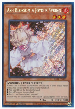 *** ASH BLOSSOM & JOYOUS SPRING *** 1ST EDITION SECRET RARE RA01-EN008 YUGIOH! - Image 1