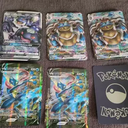 Used Custom Jumbo Pokemon Card Lot 6pcs - Holo Fan Art - Black - Image 1