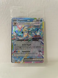 Sealed Vaporeon EX Prismatic Rare Pokemon Card - Factory Sealed - Near Mint - Image 1