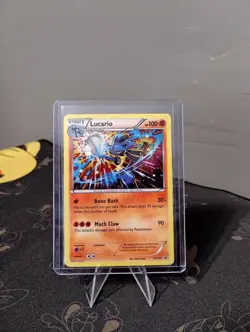 Pokemon XY140 Lucario Black Star Holo Rare Promo Card MP - Image 1