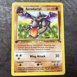 Pokemon TCG Aerodactyl Fossil 1st Edition Non-Holo Rare Card 16/62 - NM - Image 1