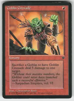 Goblin Grenade (Rush) C Fallen Empires MTG - Image 1