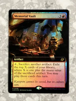 Memorial Vault (Extended Art) 336 FOIL R MTG Edge of Eternities NM X1 - Image 1
