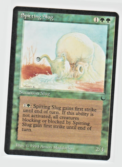 Magic the Gathering ~ MTG ~ 1x Spitting Slug ~ M/NM ~ THE DARK - Image 1