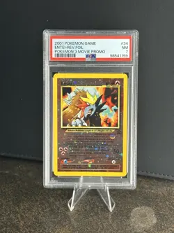 Pokemon Entei Reverse Holo #34 Movie promo PSA 7 NM - Image 1