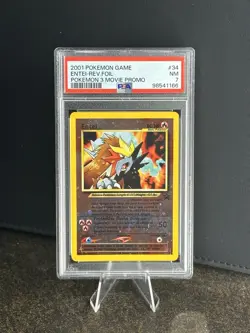 Pokemon Entei Reverse Holo #34 Movie promo PSA 7 NM - Image 1