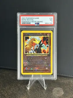 Pokemon Entei Reverse Holo #34 Movie promo PSA 7 NM - Image 1