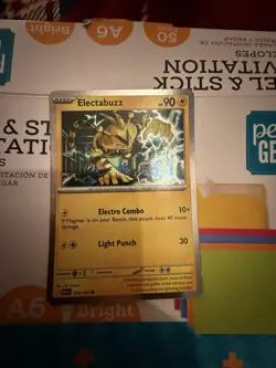 🔥 HD Galaxy "Mew" Arrow Swirl 🔥 Cosmos Holo Electabuzz 125 NM SV 151 Pokemon - Image 2