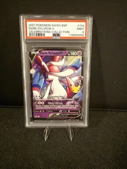 2021 Pokemon PSA 9 Dark Sylveon V #134 SWSH BSP Celebrations Collection - Image 1