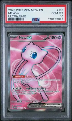 PSA 10 GEM MINT Mew ex 193/165 Sv: Scarlet & Violet 151 Holo Pokemon - Image 1