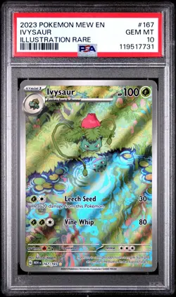 2023 Pokemon MEW EN Ivysaur 167/165 Illustration Rare PSA 10 - Image 1