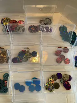 HUGE POKEMON COIN TOKEN DICE STICKER BOOKLET LOT IN CASE CHARIZARD EEVEE & OTHER - Image 5