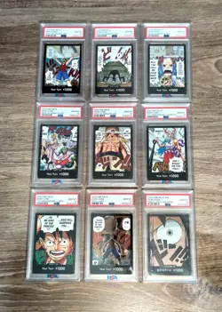 Lot 9x Don!! Card Alternate Art PSA 10 One Piece Luffy - Anniversary - Op01 - - Image 1
