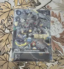Digimon Card Game Alternate Art Kokuwamon BT8-059 2025 Regionals Participant - Image 1