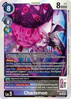 1x BT21-073 Charismon World Convergence Digimon Card Game x1 - Image 1