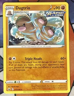 Dugtrio 077/198 - Chilling Reign - Rare - Pokemon Card - LP - Image 1