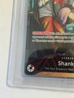 PSA One Piece Card Game SHANKS OP09-001 Holo Promo Card - STILL SEALED - Image 4