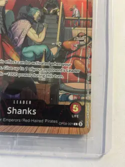 PSA One Piece Card Game SHANKS OP09-001 Holo Promo Card - STILL SEALED - Image 5