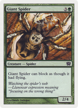 Giant Spider #244 (MP) 9th Edition 9ED Magic MTG - Image 1