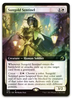 Sungold Sentinel (Extended Art) #332 (Foil) (NM) Midnight Hunt MID Magic MTG - Image 1