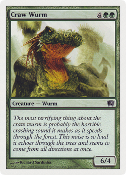 Craw Wurm #233 (MP) 9th Edition 9ED Magic MTG - Image 1