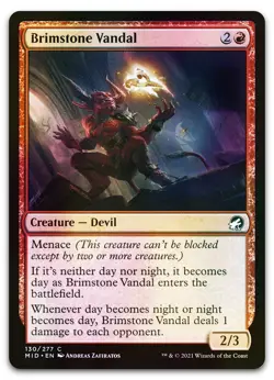 Brimstone Vandal #130 (Foil) (NM) Midnight Hunt MID Magic MTG - Image 1