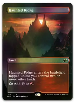 Haunted Ridge (Borderless) #282 (Foil) (NM) Midnight Hunt MID Magic MTG - Image 1