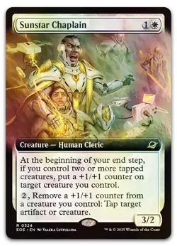 Sunstar Chaplain (Extended Art) #324 (Foil) NM Edge of Eternities EOE Magic MTG - Image 1