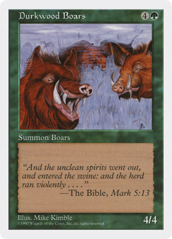 Durkwood Boars (MP) Fifth Edition 5ED Magic MTG - Image 1