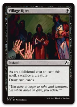 Village Rites #137 (NM) Innistrad Remastered INR Magic MTG - Image 1