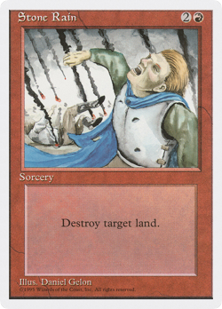 Stone Rain (MP) Fourth Edition 4ED Magic MTG - Image 1
