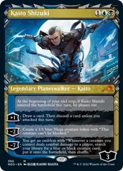 MTG English Kaito Shizuki (Showcase) NM Foil Kamigawa: Neon Dynasty - Image 1