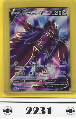 Corviknight V 156/163 Full Art Ultra Rare SWSH Battle Styles Pokemon NM 2021 A - Image 1