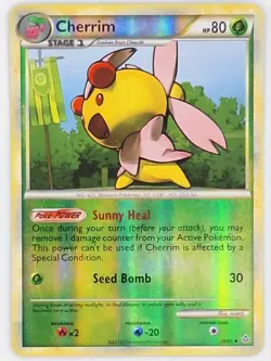 Cherrim 28/95 Pokemon - Reverse Holo HGSS Unleashed MP - Image 1