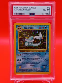 Vaporeon Holo Jungle Set Pokemon Jungle PSA 8 1999 - Image 1
