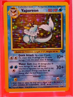 Vaporeon Holo Jungle Set Pokemon Jungle PSA 8 1999 - Image 2