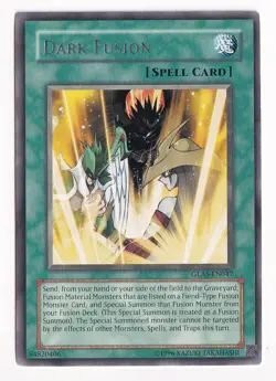 Yugioh Dark Fusion Unlimited Rare GLAS-EN047 NM - Image 1