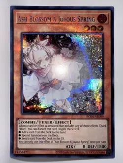 Yugioh Ash Blossom & Joyous Spring RC04-AE009 Prismatic SecretRare Asian English - Image 1