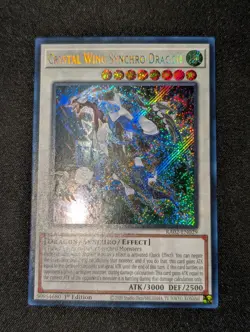Yugioh! Crystal Wing Synchro Dragon - RA02-EN029 - Secret Rare - 1st Edition - Image 1