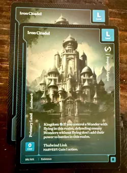 Wonders of the First IRON CITADEL rare card of THALWIND #181/401 Existence NM - Image 1