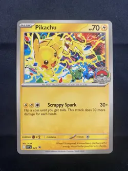 Pikachu Promo 2025 World Championships SVP EN 225 Pokemon Card Worlds - Image 1