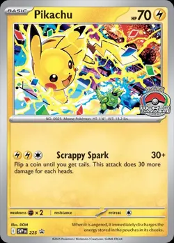 Pikachu Promo 2025 World Championships SVP EN 225 Pokemon Card Worlds - Image 1